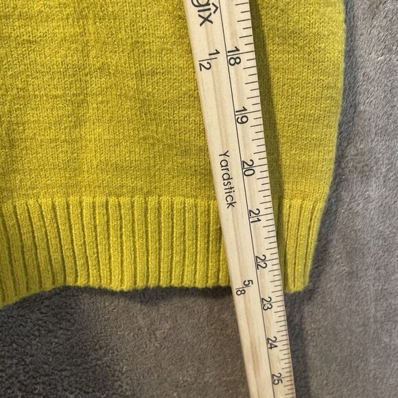 ANTHROPOLOGIE Sweater Womens Sz S Soft Shelby Off Shoulder Mustard Yellow Top - Picture 5 of 6